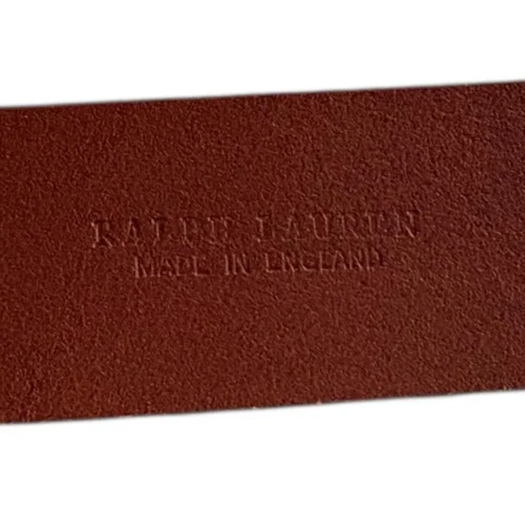 Ralph Lauren Brown, leather belt with brass buckle size medium. - Picture 6 of 13